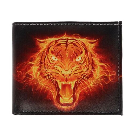 CTM Men's Electric Tiger Bifold Wallet - Picture 1 of 4